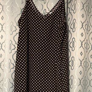 Exlura Black and White Polkadot Maxi Dress Size XL